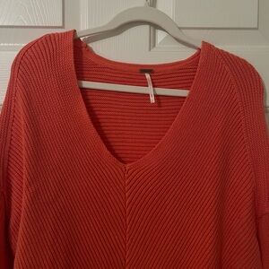 Free People Orange Sweater